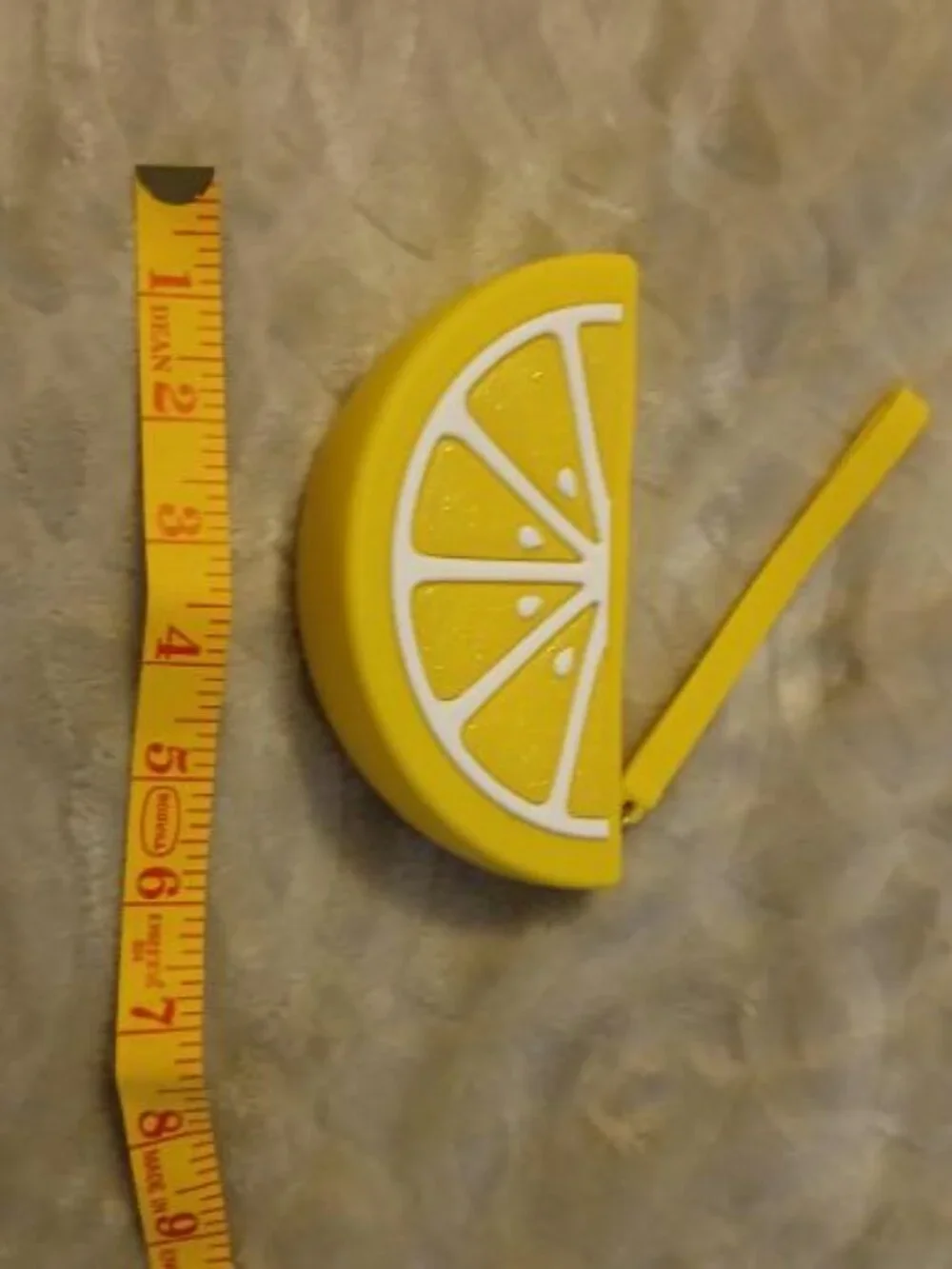 Lemon yellow mini zipper wristlet